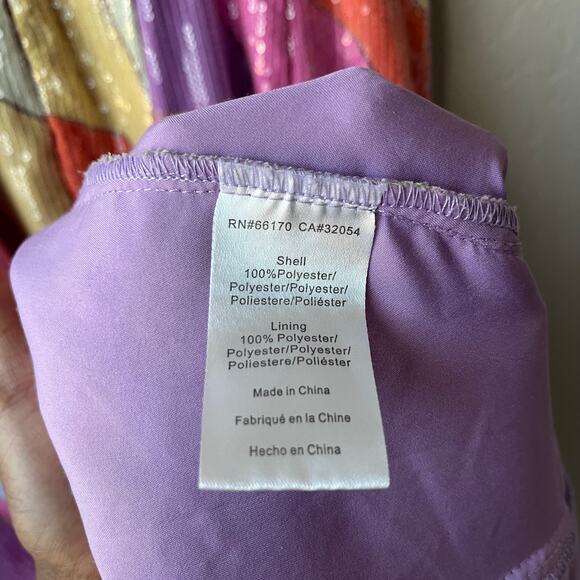 Hutch Dress Anthropologie Pastel Multicolor Sequined‎ Bustier Maxi Dress Size 8 - Picture 11 of 13